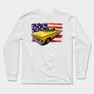 1965 Yellow Chevy C10 Pickup Truck Long Sleeve T-Shirt